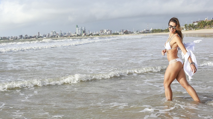 girl outdoors, beach