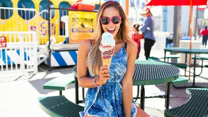 ice cream, model, girl
