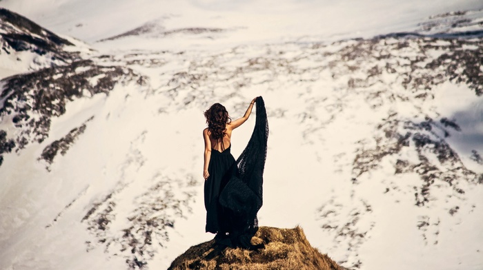 girl outdoors, landscape, nature, model