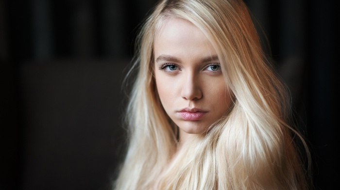 blonde, face, Maria Popova, portrait, girl