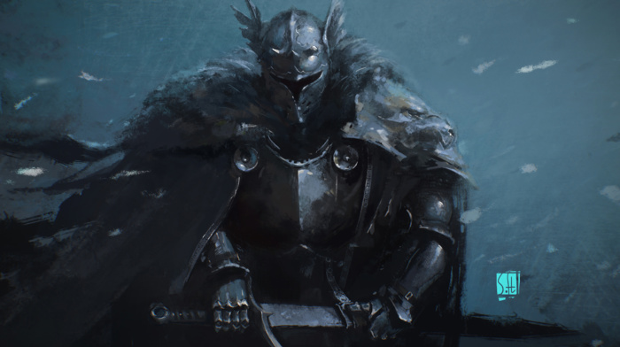 fantasy armor, fantasy art, knight, sword