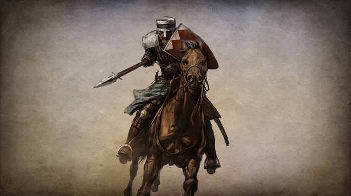 warrior, cartoon, shields, horse