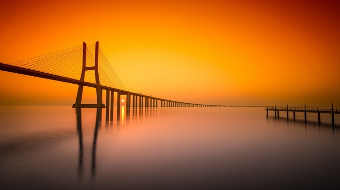Portugal, Lisbon, Vasco da Gama Bridge