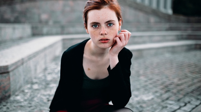 girl, portrait, face, model