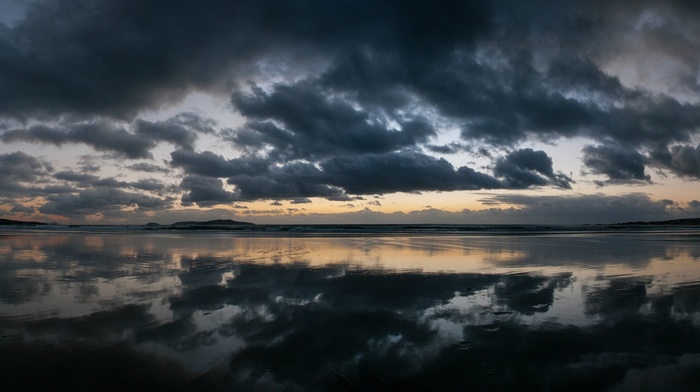 reflection, clouds