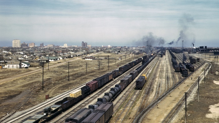 rail yard, train