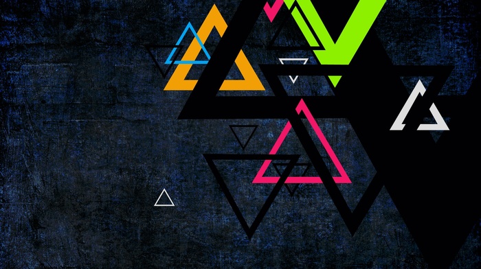 abstract, triangle, colorful