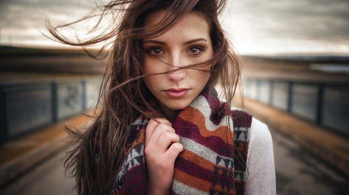 face, brown eyes, girl, long hair