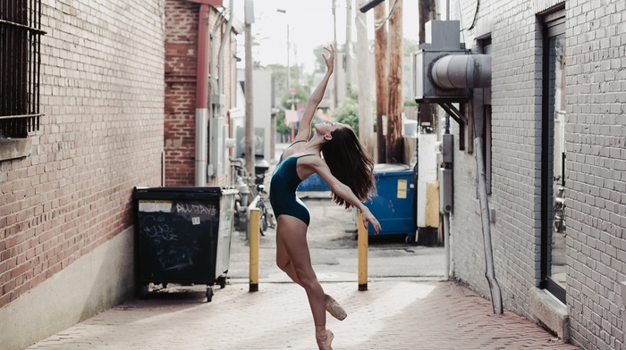 leotard, dancers, urban, girl, street, ballerina