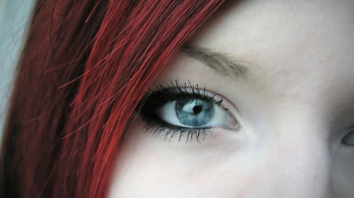 closeup, face, redhead, girl