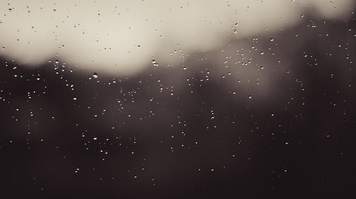 window, water drops, rain