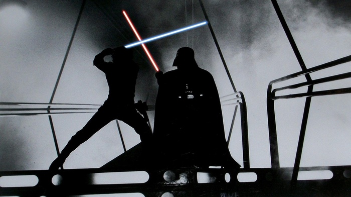 Darth Vader, Star Wars, Luke Skywalker, lightsaber