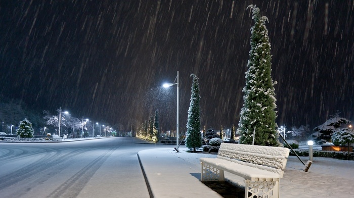 snow, landscape, winter