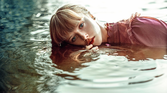 face, model, water, girl