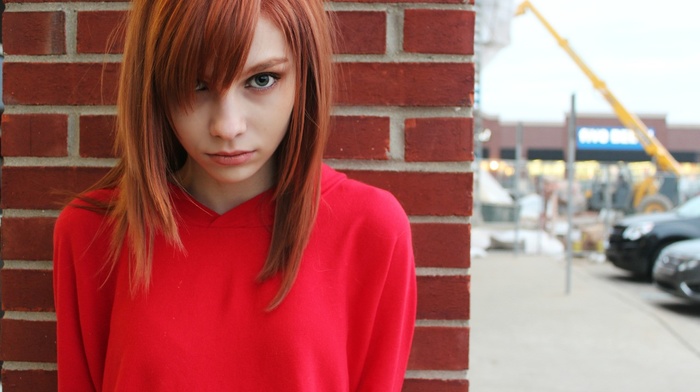 face, closeup, redhead