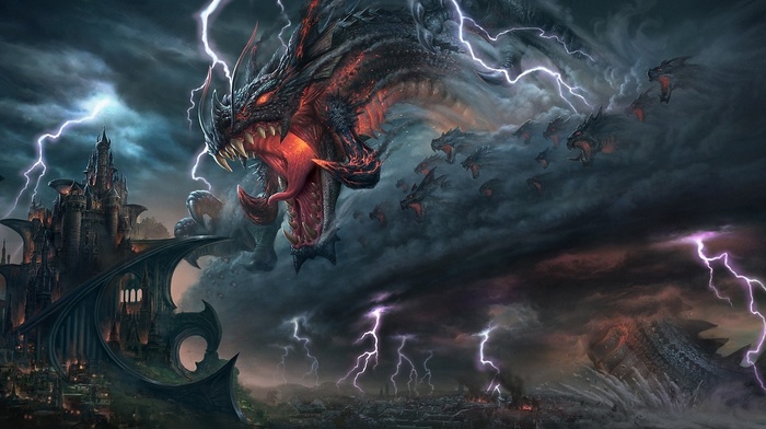 fantasy art, dragon