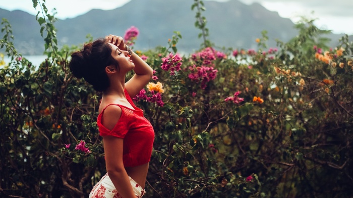 girl, model, girl outdoors