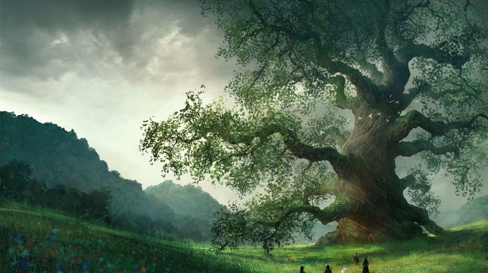 artwork, trees, fantasy art