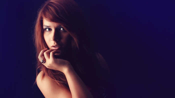 girl, face, redhead