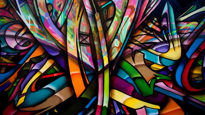 graffiti, closeup, walls, colorful, painting, abstract, artwork