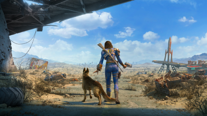 Dogmeat, weapon, Fallout 4, apocalyptic