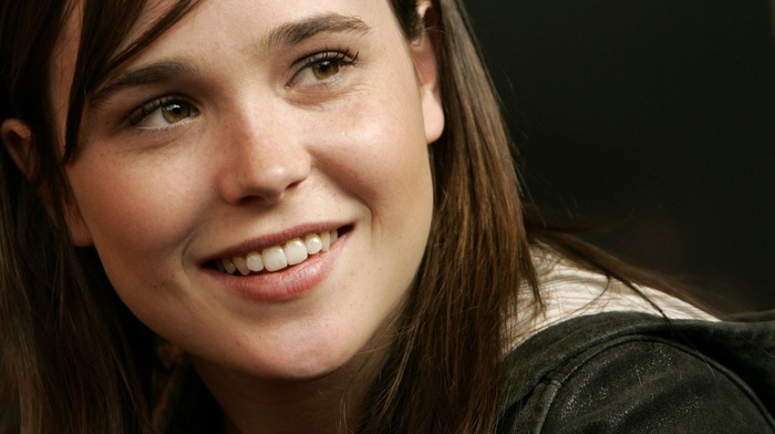 girl, eyes, face, Ellen Page, celebrity, smiling