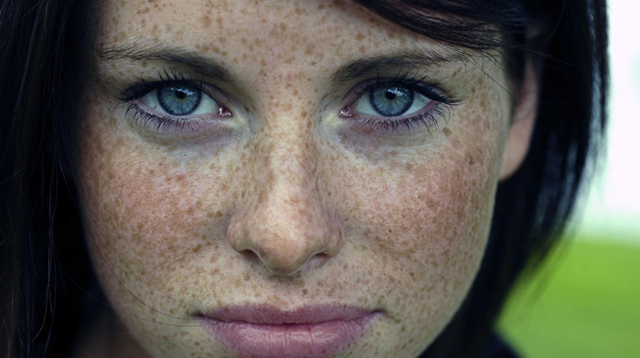 freckles, eyes, face