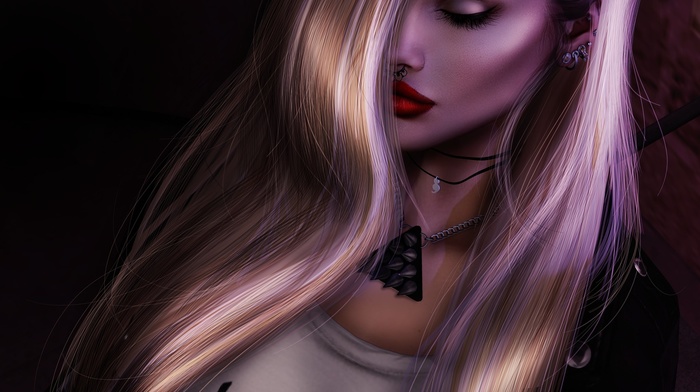 artwork, girl, blonde