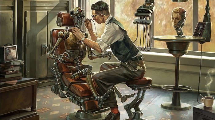 artwork, dentist, robot