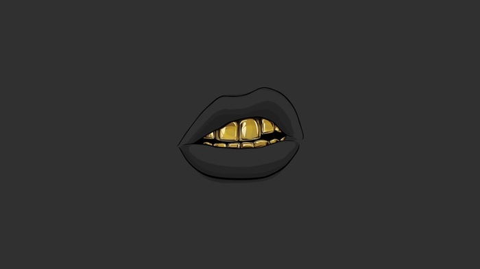 gold, lips, open mouth