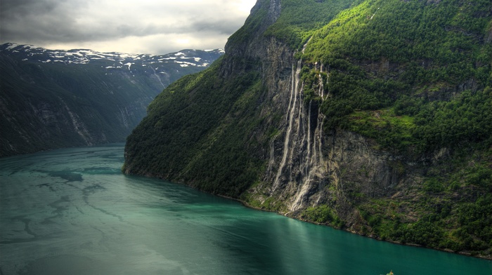 Norway, landscape, river, waterfall