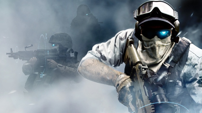 smoke, tactical, special forces, machine gun, Ghost Recon, SCAR, assault rifle