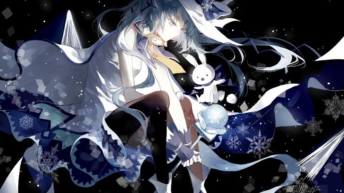 Hatsune Miku, snow, Vocaloid