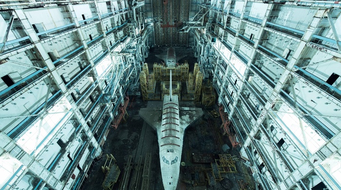 Buran, space shuttle, abandoned, Cosmodrome, Baikonur Cosmodrome, russian