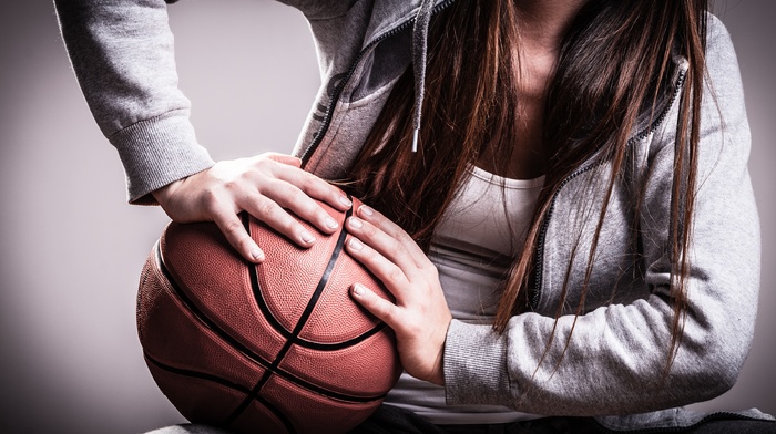 basketball, ball, girl