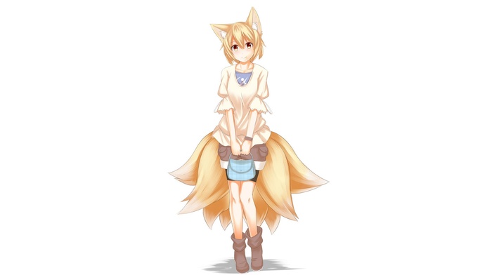 fox girl, looking at viewer, kitsunemimi, Yakumo Ran, touhou, big boobs