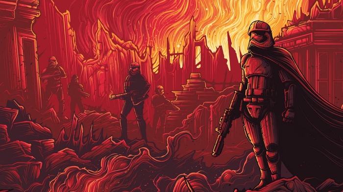 Star Wars, burning, stormtrooper