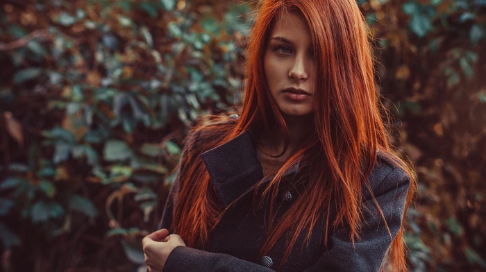 girl, face, redhead