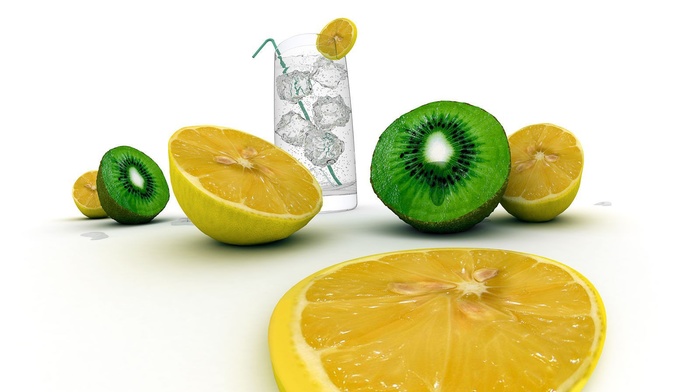 kiwi fruit, lemons