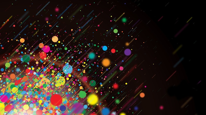 colorful, abstract, dots