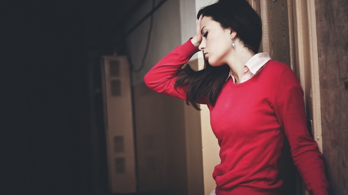 long hair, girl, brunette