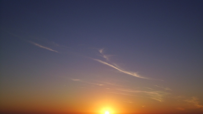 landscape, sunset, sea