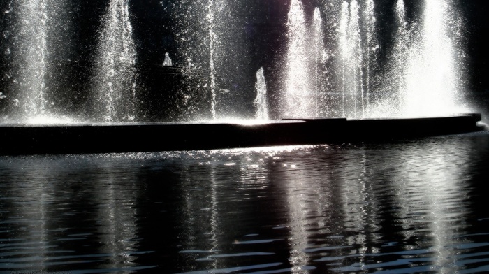 water, fountain, architecture, reflection