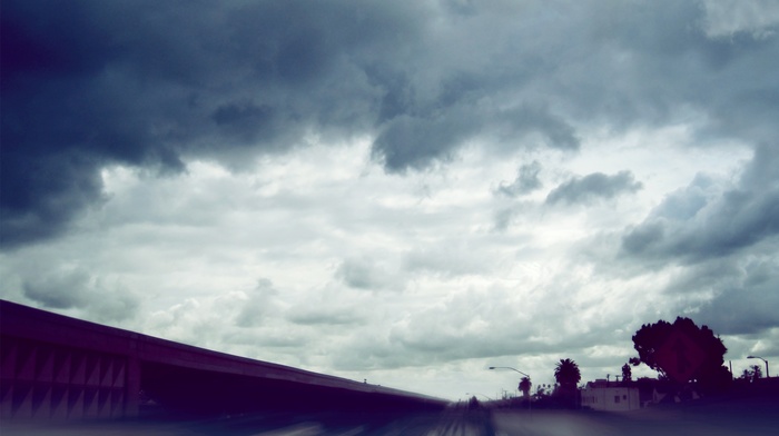 road, clouds, photography