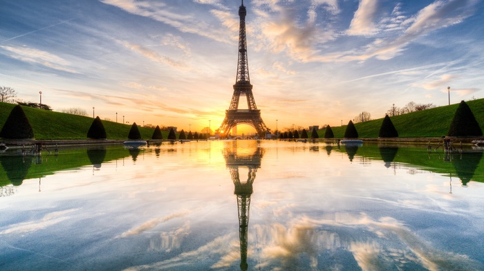 Eiffel Tower, photography, city, nature