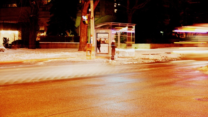 bus stations, street, city, urban, photography, night