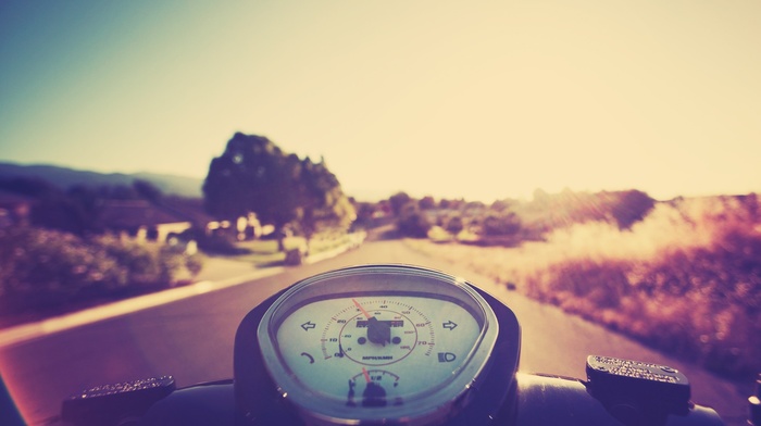 motorcycle, Sun, nature, driving, summer, photography, landscape