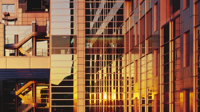 architecture, building, photography, reflection, sunset