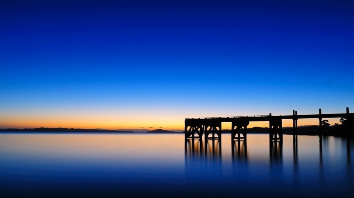 dusk, reflection, photography, water, pier