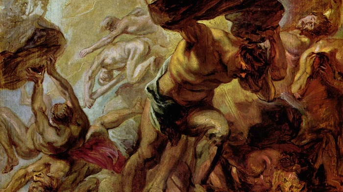 Peter Paul Rubens, painting, classic art, artwork, Overthrow of the Titans, Greek mythology